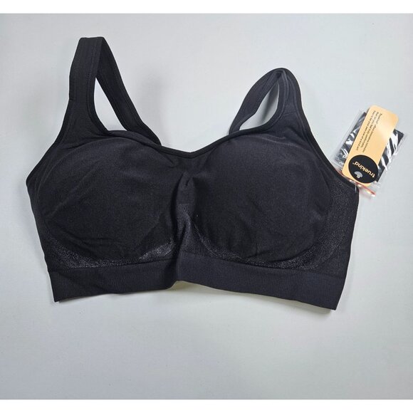 Truekind Daily Comfort Wirefree Shaper Bra Black Women Size XL NWT Adjustable - Picture 1 of 13